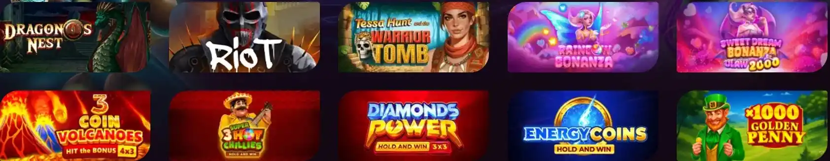 Ricky Casino top slot games selection